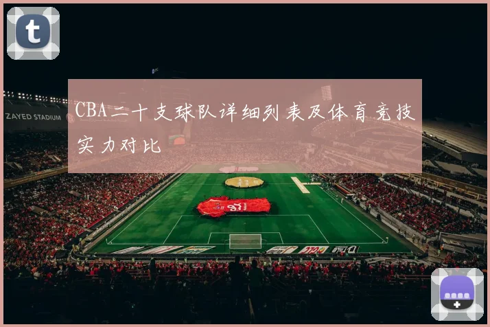 CBA二十支球队详细列表及体育竞技实力对比